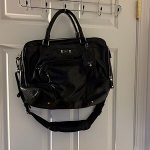 Tumi Black Leather Briefcase